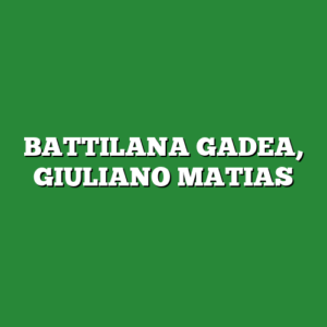 BATTILANA GADEA, GIULIANO MATIAS