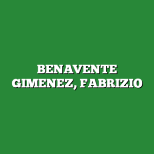 BENAVENTE GIMENEZ, FABRIZIO